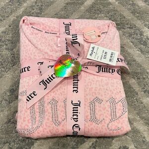Juicy Couture Pink Pajama Set with Rhinestone Detail